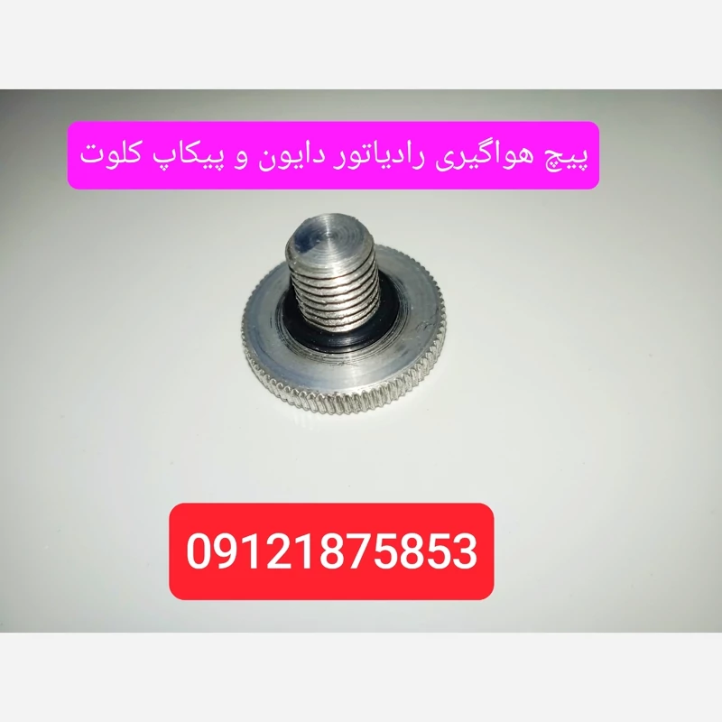 پیچ هواگیری آلومینیومی رادیاتور دایون Y7 و Y5 و پیکاپ کلوت مکث موتور